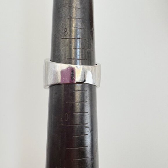 VTG Sterling Silver 925 Cubic Zirconia Tapered Band Statement Ring Size 8.75